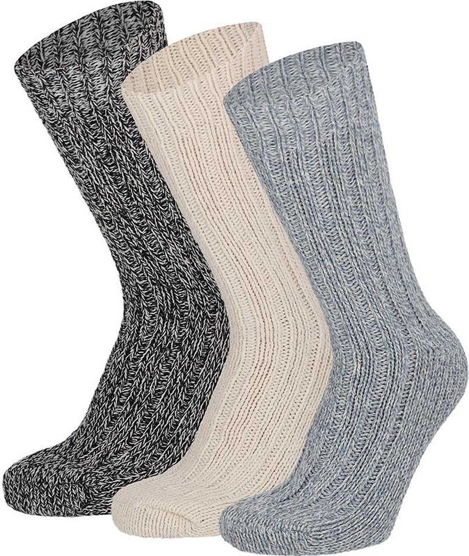 Apollo - Noorse Wollen Sokken - Multi Roze - 6-Pack