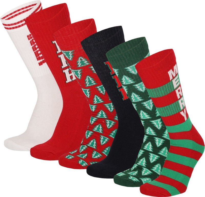 Apollo - Kerst Sportsokken - Unisex - 6-Pack - Fashion Kleuren
