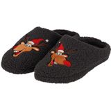 Apollo - Kerst Pantoffels - Grijs - 100% Polyester - 1 X Paar