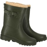 XQ - Regenlaarzen - Unisex - Groen - Fake Fur Voering