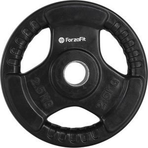 ForzaFit halterschijf rubber - Boring 30 mm - 2,5 kg