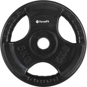 ForzaFit Halterschijf - Halter gewichten - 1x 5 kg - 30 mm - Rubber