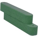 Rubber zandbak rand / opsluitband - 100 x 15 x 15 cm - Groen