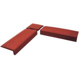 Rubber rand Speelplaats Rood - L vormige opsluitband - 100 x 40 x 14.5 cm
