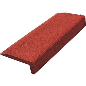 Rubber rand Speelplaats Rood - L vormige opsluitband - 100 x 40 x 14.5 cm