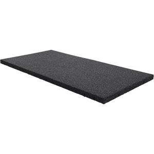 Rubber - Tegel Looppad - Zwart - 50 x 100 cm - 30 mm Dikw