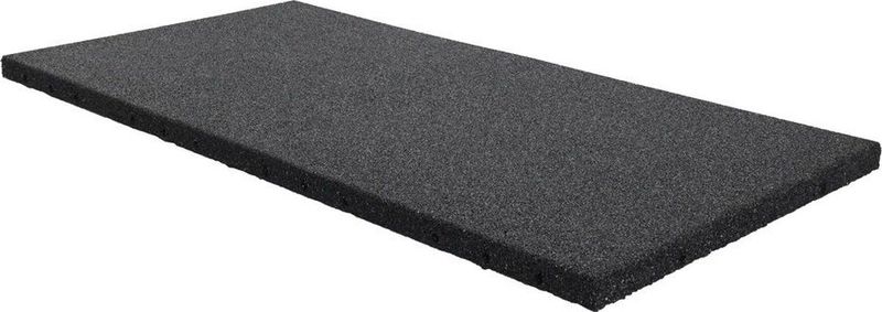 Rubber - Tegel Looppad - Zwart - 50 x 100 cm - 30 mm Dikw