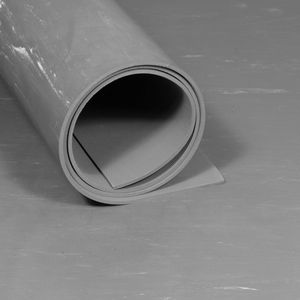 Rubber loper / rubbermat op rol - Marmerlook Grijs 2,5 mm - Breedte 12