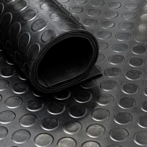 Rubbermat op rol - Noppen 2,7 mm - Breedte 70 cm - Rubber loper - Per strekkende Meter