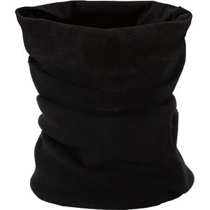 IVOL Unisex Nekwarmer Fleece met Microvezel - One size- Zwart - Wintersport - Sjaal - Mondmasker - Nekwarmer motor