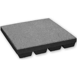 Rubber tegel 45 mm - 50 x 50 cm - Grijs