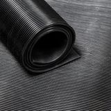 IVOL Rubbermat op Rol - Fijne Ribbel - Dikte 3mm - Breedte 80cm - Zwart