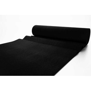 Tapijt loper Torrance - Breedte 200 cm - 2 mm dik - Zwart - per strekkende meter