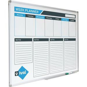 Herlitz Whiteboard & Magneetbord 40x60 Cm – Zilveren Houten Lijst, Ideaal Voor School, Thuis Of Op Kantoor