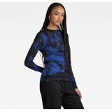 Shirt - Gevoerde Zoom - Jersey - All-over Patroon - Lange Mouwen