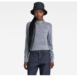 G-Star RAW - Pointelle Text - Coltrui - Gebreid - Zacht - Regular Fit