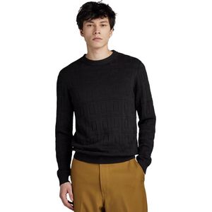 G-STAR RAW Table Structure R Knit Sweater voor heren, zwart (Dk Black D23932-d167-6484), M