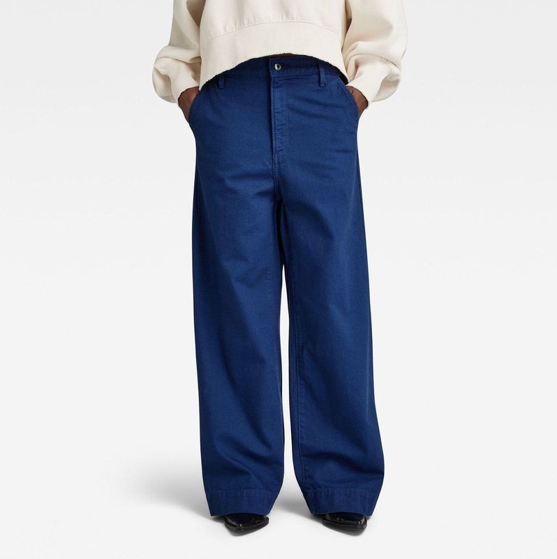 Jeans - Deck 2.0 - Effen - Denim - High Waist - Wide Leg