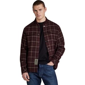 G-STAR Raw Bomber Collar Overhemden voor heren, Meerdere kleuren (dk fig dash check D20662-D406-G086), L