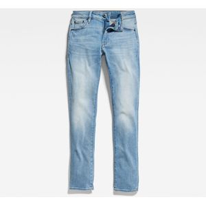 G-Star 3301 Skinny Jeans - Blauw - Katoen - Verstelbare Tailleband