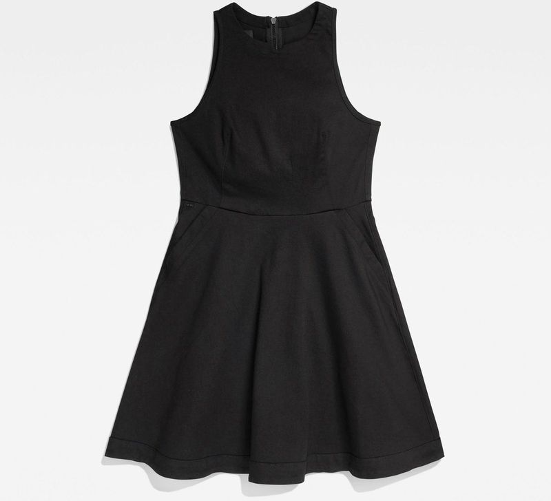 G-Star RAW - Robe Évasée et Ajustée - Blauw - XS