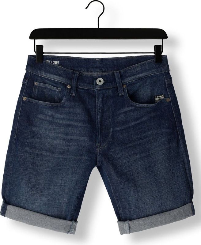G-Star RAW - 3301 Slim Short - Korte Broek - Blauw - Denim