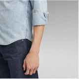G-Star - D23616-D252-G342 - Slank Denim Overhemd - Blauw - Katoen - Lange Mouwen