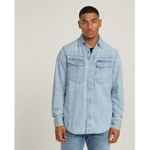 G-Star Raw Dakota Slim Shirt - Lange Mouwen - Heren - Lichtblauw