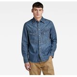 Overhemd - Lange Mouwen - Lichtblauw - Katoen - Borstzakken met Klep