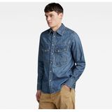 Overhemd - Lange Mouwen - Lichtblauw - Katoen - Borstzakken met Klep