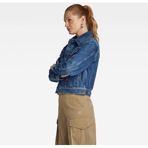 Tussenjas - Denim - Effen - Normale Pasvorm - 1-knoops Manchetten - Knoopsluiting