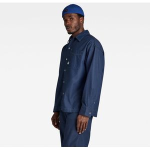 G-STAR RAW Boxy Fit Overhemden voor heren, blauw (Raw Denim D23007-d541-001), S