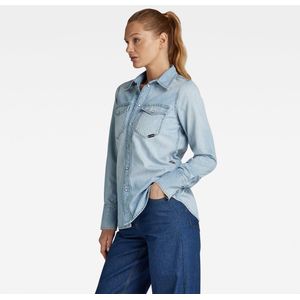 G-STAR RAW - Western Slim Fit - Overhemd - Katoen - Blauw
