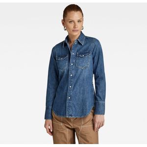 G-STAR Slim Shirt voor Dames - Blauw Faded Noosa Blue
