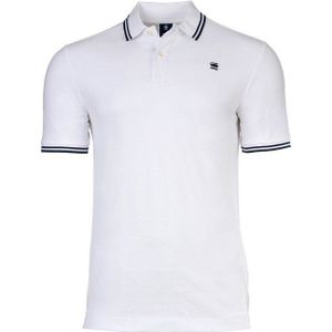 G-STAR - Dunda - T-shirt - Marine/Wit - Katoen, Polokraag, Knoopsluiting