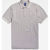 G-Star - Dunda Slim Stripe - Polo - Grijs - Korte Mouwen - Biologisch Katoen - Duurzaam