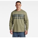 G-star Placed Boxy T-shirt Met Lange Mouwen Groen S Man
