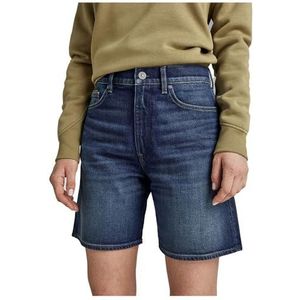 High - Bermuda Short - Blauw - Katoen - Raw Edge