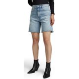 High - Bermuda Short - Blauw - Katoen - Raw Edge