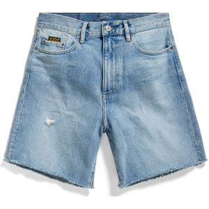 High - Bermuda Short - Blauw - Katoen - Raw Edge