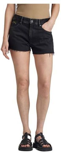 True - Short Raw Edge - Korte Broek - Zwart - Katoen