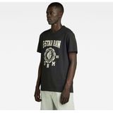 G-Star RAW T-shirt Collegic R T D24447 D593 Dk Black Mannen