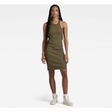 G-STAR RAW Slim Ribbed Tank Dress, groen (Dk Shamrock D24485-d289-7159), M