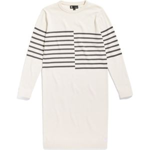 G-STAR RAW - Gestreepte Jurk - Beige - Gebreid