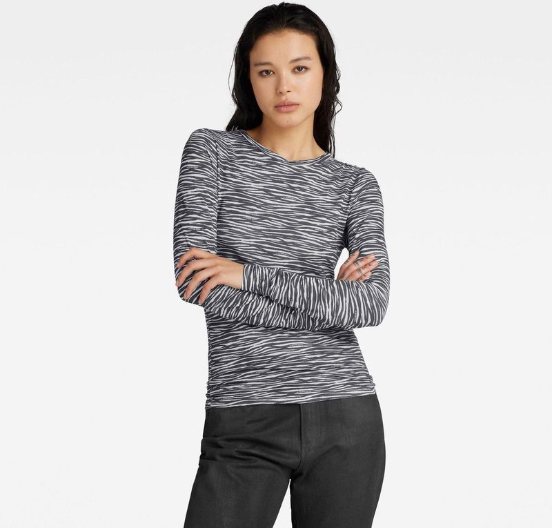 G-star G Zed Ao T-shirt Met Lange Mouwen Grijs XS Vrouw