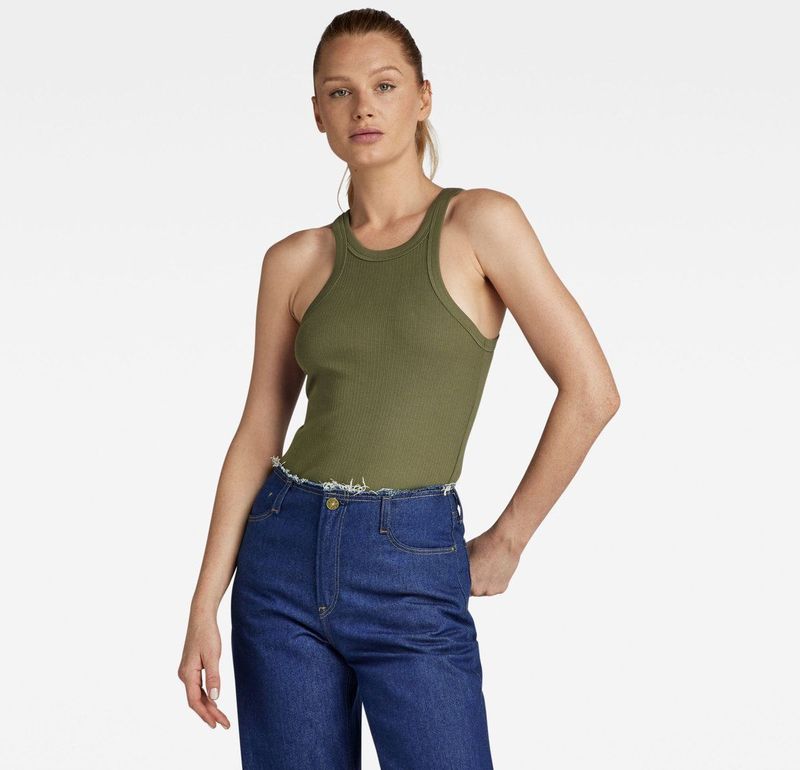 G-STAR RAW - Italian Army - Tanktop - Groen - Ultra Slim