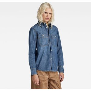 G-star - Regular - Overhemd - Blauw - Lange Mouwen