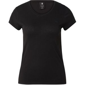G-Star RAW - Eyben - Shirt - Dk Black - V-hals, Korte Mouwen, Slim Fit