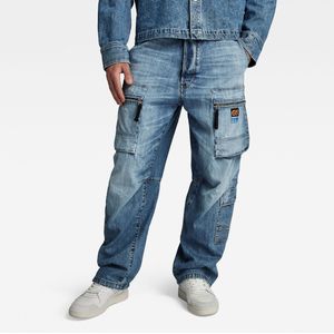 Broek - Blauw - Katoen - Relaxte Pasvorm