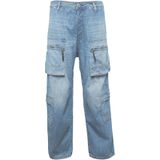 Broek - Blauw - Katoen - Relaxte Pasvorm